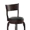 Flash Furniture Nichola Classic Open Back Swivel Pub Barstool w/Wood Frame & LeatherSoft Seat, Espresso/Black ES-NT2-29-ESP-GG - alternate 10